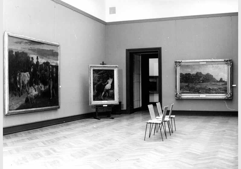 Blick in die Ausstellung "Von Courbet bis Cézanne - französische Malerei 1848 - 1886" vom 10. Dez. 1982 - 20. Febr. 1983 in der Nationalgalerie