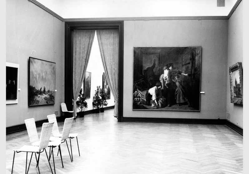 Blick in die Ausstellung "Von Courbet bis Cézanne - französische Malerei 1848 - 1886" vom 10. Dez. 1982 - 20. Febr. 1983 in der Nationalgalerie
