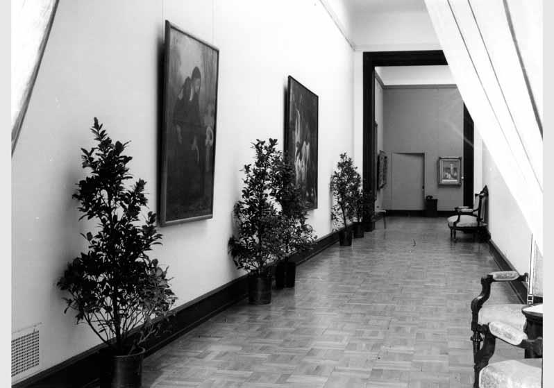 Blick in die Ausstellung "Von Courbet bis Cézanne - französische Malerei 1848 - 1886" vom 10. Dez. 1982 - 20. Febr. 1983 in der Nationalgalerie