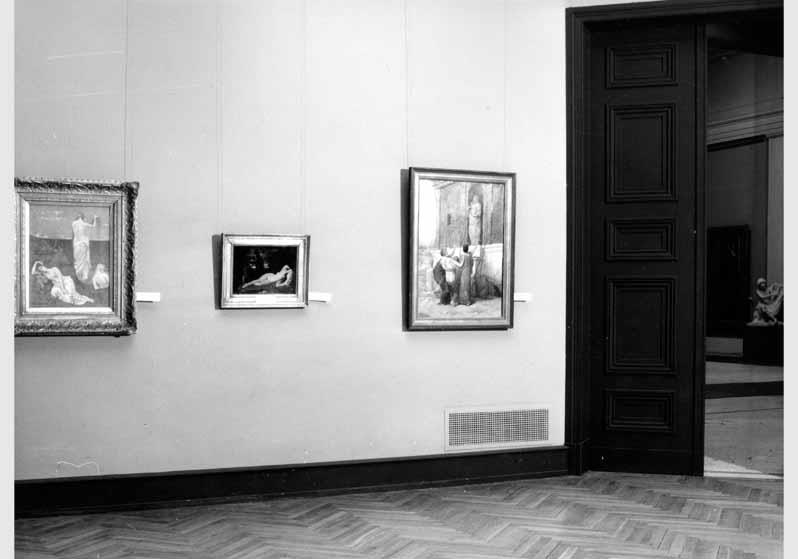Blick in die Ausstellung "Von Courbet bis Cézanne - französische Malerei 1848 - 1886" vom 10. Dez. 1982 - 20. Febr. 1983 in der Nationalgalerie