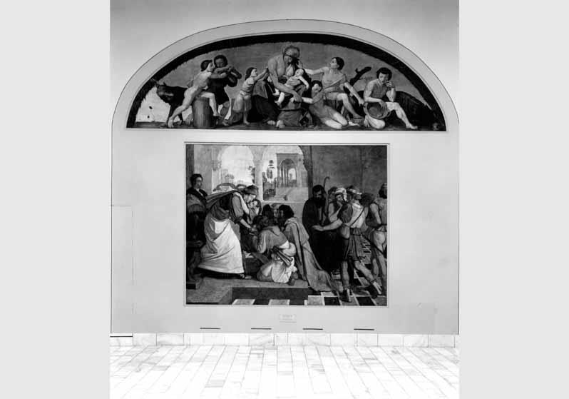 Blick auf die Wandgemälde der Casa Bartholdy in der Nationalgalerie