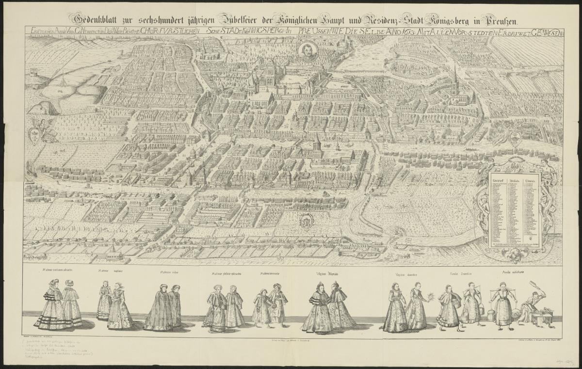 Gedenkblatt zur sechshundertjährigen Jubelfeier der Königlichen Haupt- und Residenz-Stadt Königsberg in Preußen