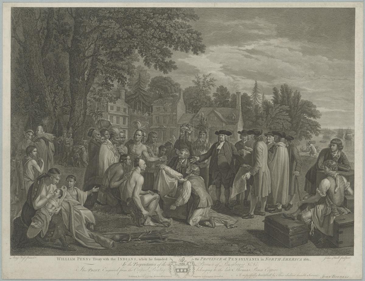William Penn's Treaty with the Indians, when he founded the province of Pensylvania in North America 1681