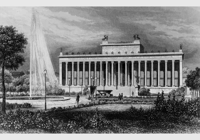 Blick auf den Lustgarten vor dem Hintergrund des Alten Museums