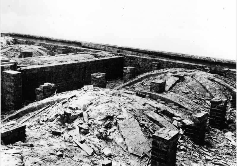 Nahaufnahme eines Gebälks aus der Decke des Alten Museums