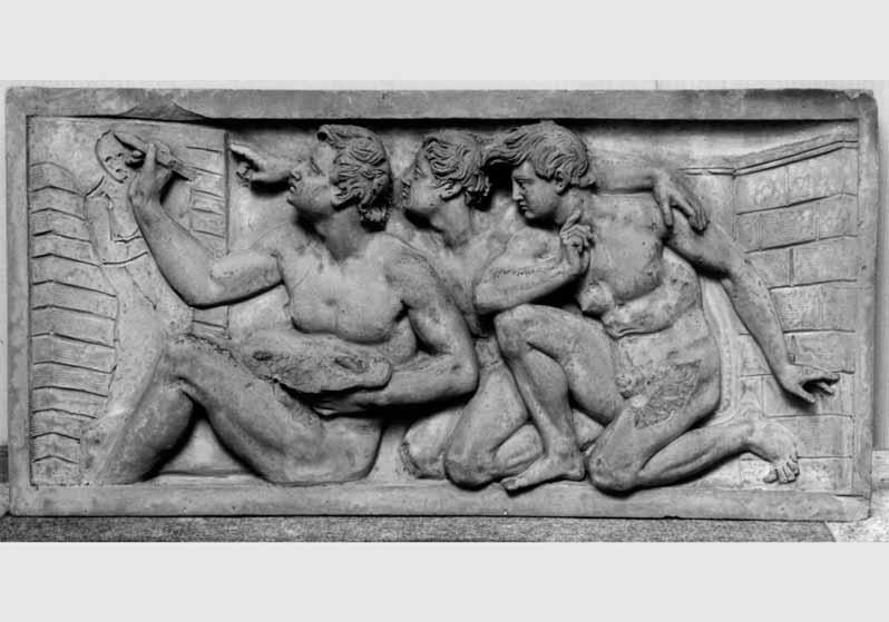 Blick auf die Fensterbrüstung der Bauakademie