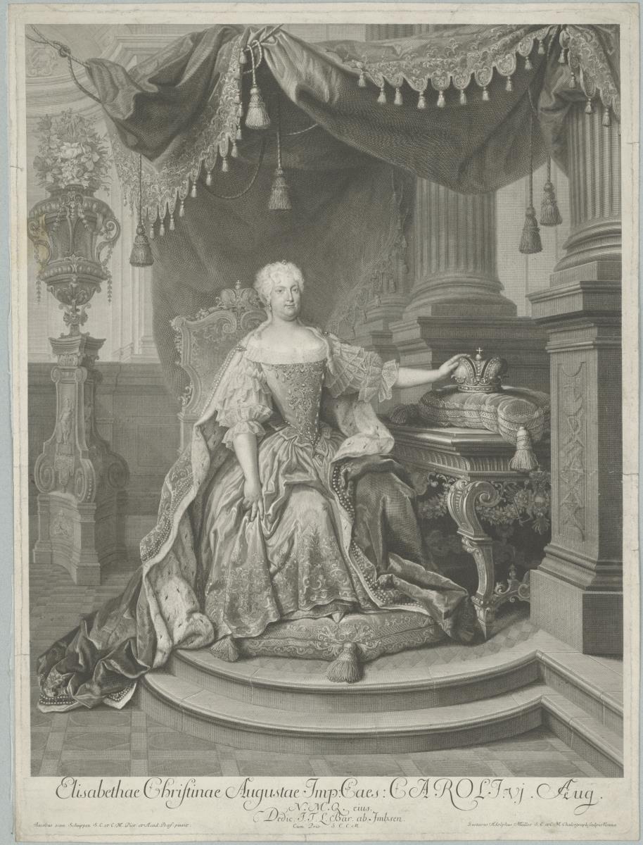 Porträt der Elisabeth Christine von Braunschweig-Wolfenbüttel, Erzherzogin von Österreich, Deutsche Königin, Kaiserin des Heiligen Römischen Reichs, Gemahlin Karls VI.