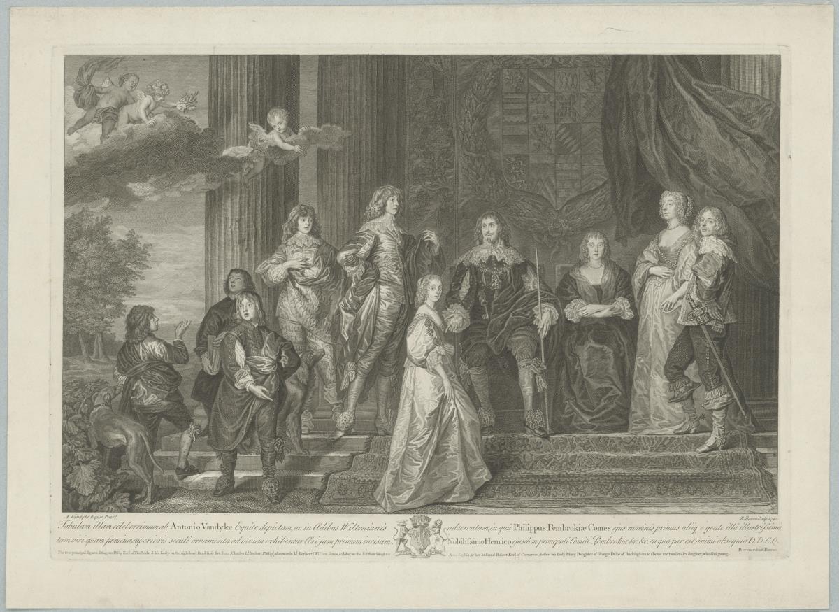 Porträt des Philip Herbert, 4. Earl of Pembroke mit seiner Familie (ca. 1635)