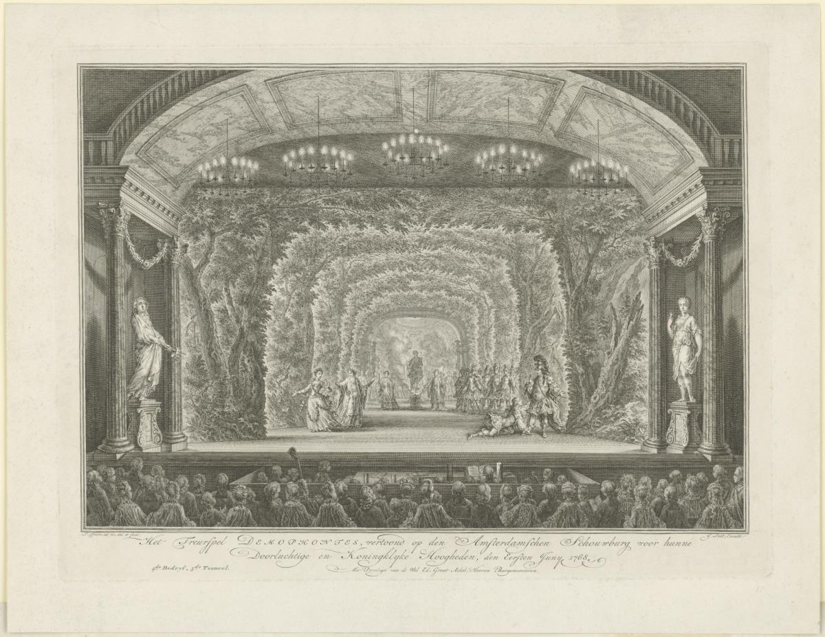 Bühnenszene im Schouwburg-Theaters in Amsterdam
