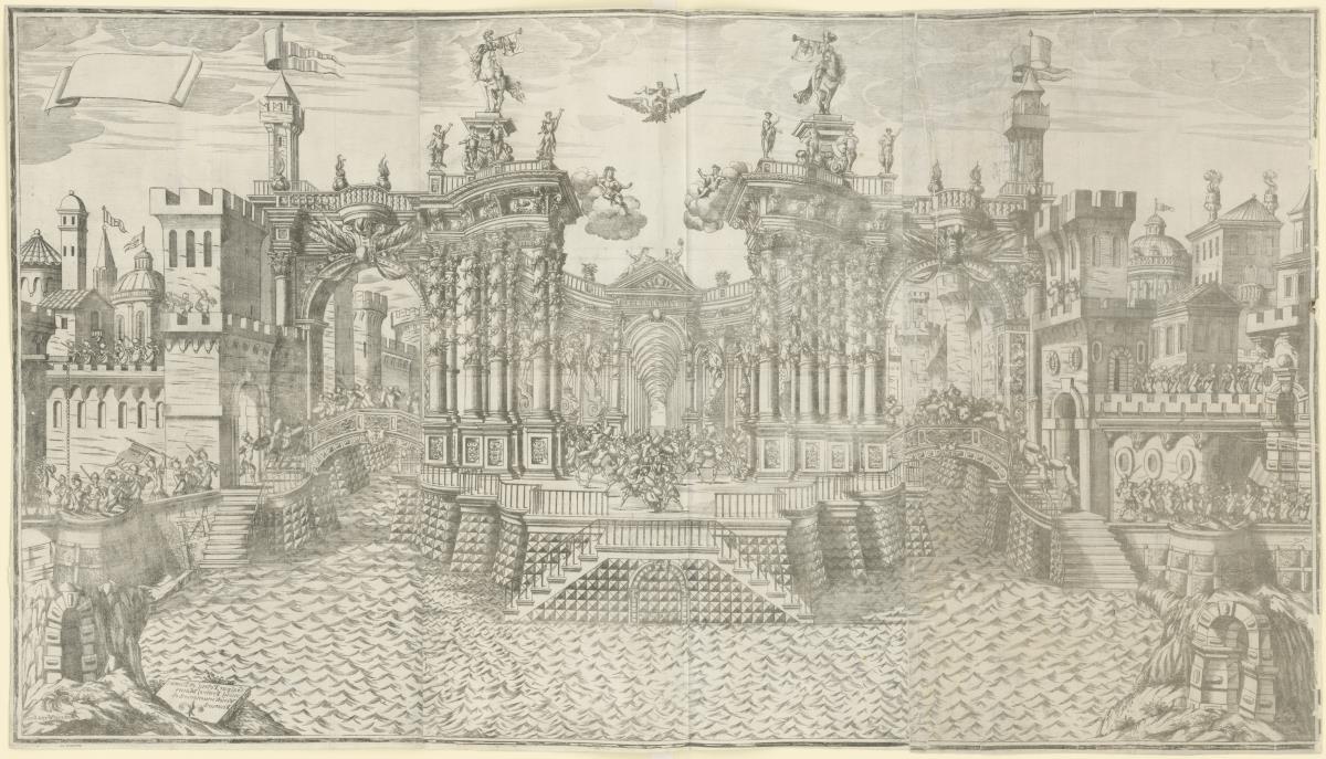 Bühnenseite des Teichtheaters im Palazzo Ducale in Parma