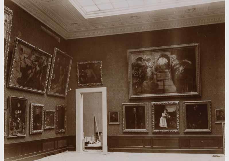 Aufstellung der Gemäldegalerie und der Skulpturensammlung im Kaiser-Friedrich-Museum, Raum 46, Venezianische Gemälde des 16. Jhd.
