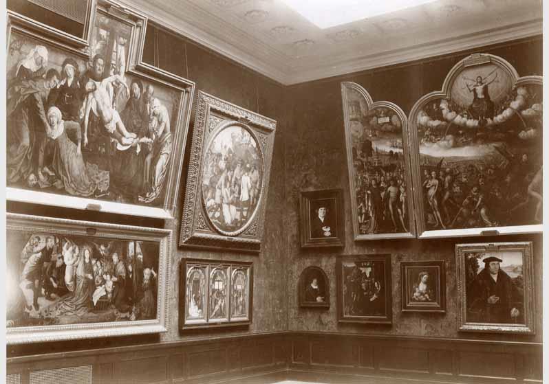 Aufstellung der Gemäldegalerie und der Skulpturensammlung im Kaiser-Friedrich-Museum, Raum 69, Niederländische Gemälde des 15. und 16. Jhd.