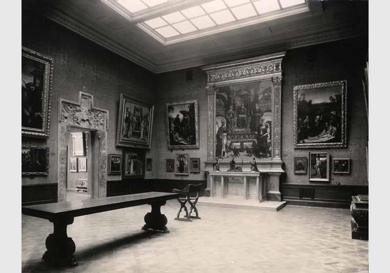 Aufstellung der Gemäldegalerie und der Skulpturensammlung im Kaiser-Friedrich-Museum, Raum 44, Italienische Gemälde und Bildwerke des 15. Jhd.
