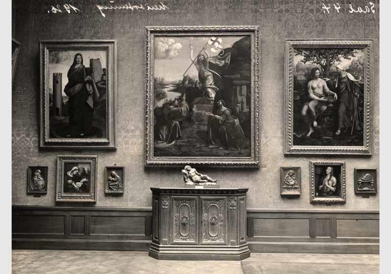 Aufstellung der Gemäldegalerie und der Skulpturensammlung im Kaiser-Friedrich-Museum, Raum 44, Italienische Gemälde und Bildwerke des 15. Jhd.