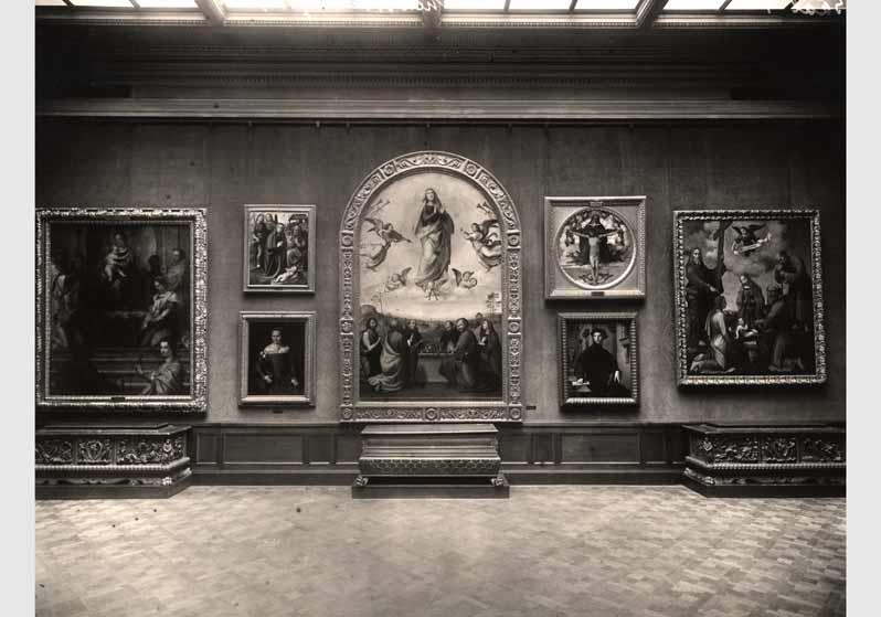 Aufstellung der Gemäldegalerie und der Skulpturensammlung im Kaiser-Friedrich-Museum, Raum 45, Italienische Gemälde des 16. Jhd.