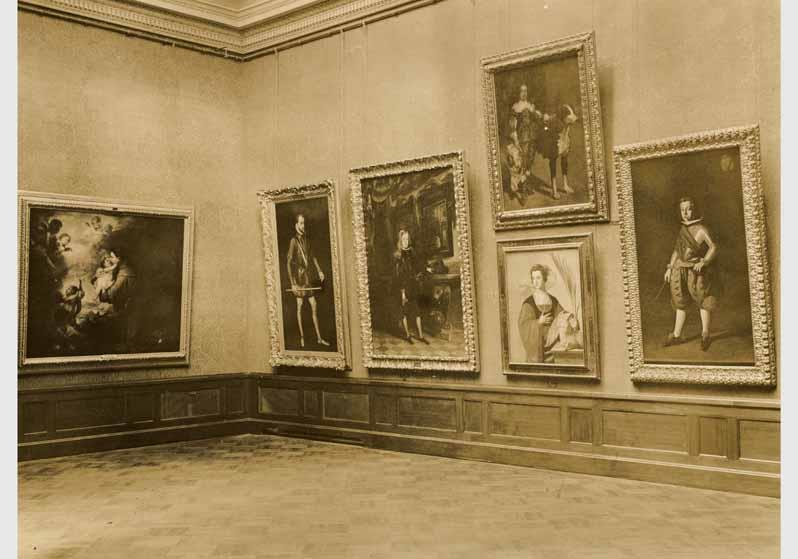 Aufstellung der Gemäldegalerie und der Skulpturensammlung im Kaiser-Friedrich-Museum, Raum 49, Spanische Gemälde