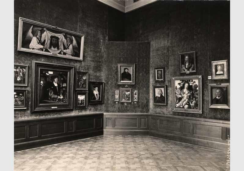 Aufstellung der Gemäldegalerie und der Skulpturensammlung im Kaiser-Friedrich-Museum, Raum 67, Deutsche Gemälde des 16. Jhd.