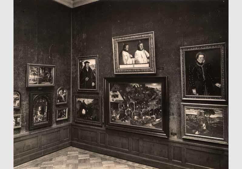 Aufstellung der Gemäldegalerie und der Skulpturensammlung im Kaiser-Friedrich-Museum, Raum 68, Niederländische Gemälde des 15. und 16. Jhd.