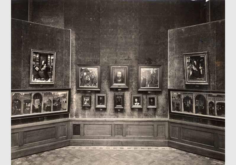 Aufstellung der Gemäldegalerie und der Skulpturensammlung im Kaiser-Friedrich-Museum, Raum 70, Niederländische und französische Gemälde des 15. Jhd.