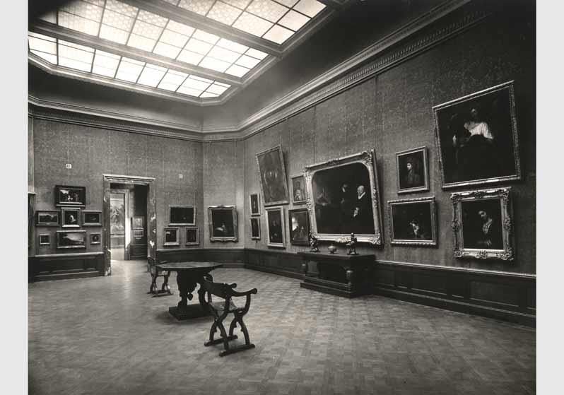 Aufstellung der Gemäldegalerie und der Skulpturensammlung im Kaiser-Friedrich-Museum, Raum 61, Holländische Gemälde des 17. Jhd.