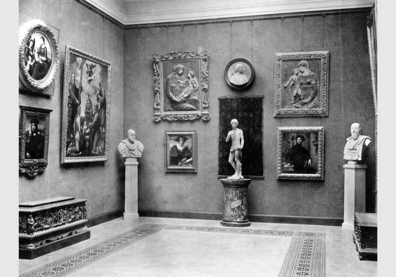 Aufstellung der Gemäldegalerie und der Skulpturensammlung im Kaiser-Friedrich-Museum, Raum 45, Italienische Gemälde und Bildwerke des 16. Jhd.