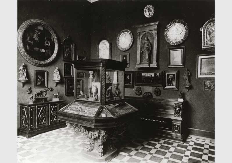 Aufstellung der Gemäldegalerie und der Skulpturensammlung im Kaiser-Friedrich-Museum, Raum 39, Kabinett James Simon