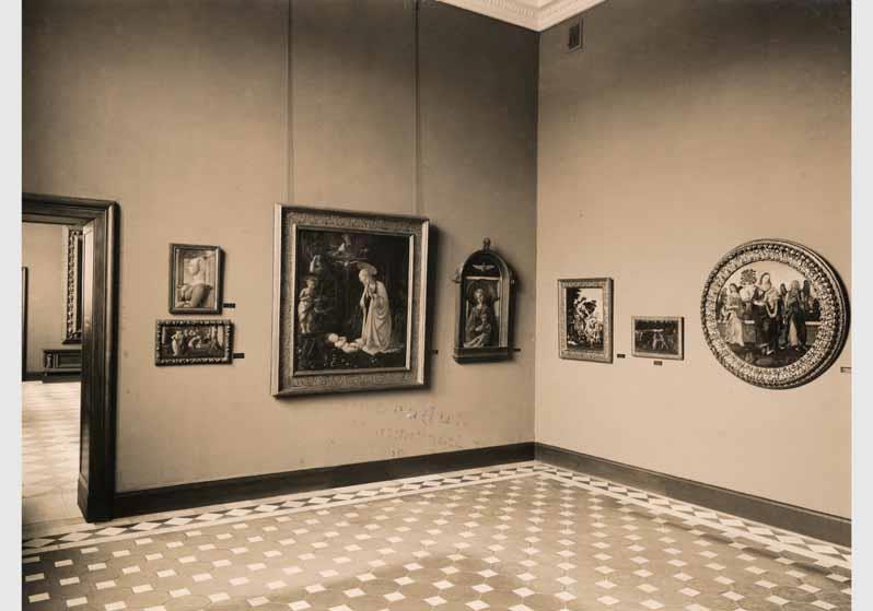 Aufstellung der Gemäldegalerie im Kaiser-Friedrich-Museum, Raum 33, Florentinische Gemälde des 15. Jhd.