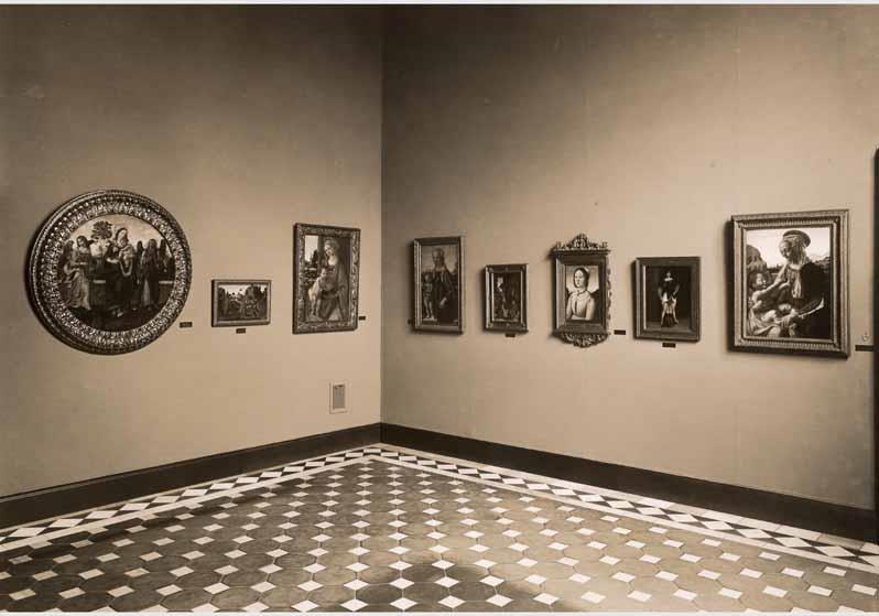 Aufstellung der Gemäldegalerie im Kaiser-Friedrich-Museum, Raum 33, Florentinische Gemälde des 15. Jhd.