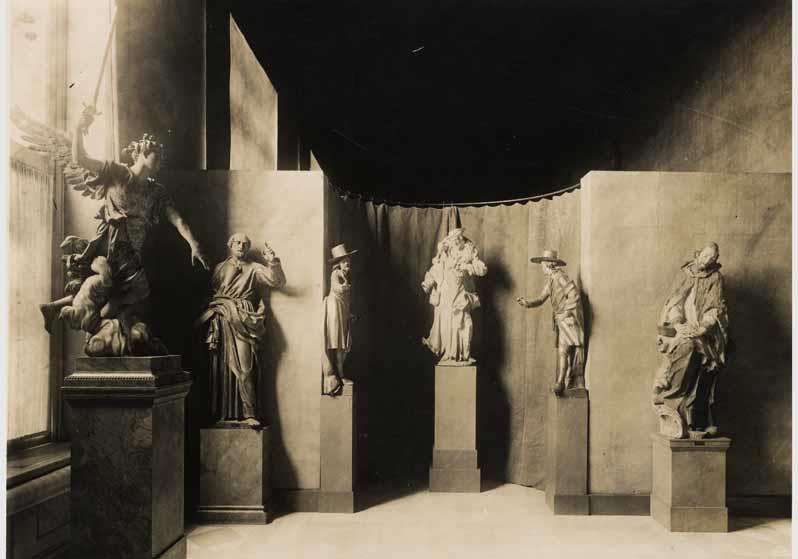 Aufstellung der Gemäldegalerie und der Skulpturensammlung im Kaiser-Friedrich-Museum, Raum 25, Deutsche Bildwerke des 17. und 18. Jh.