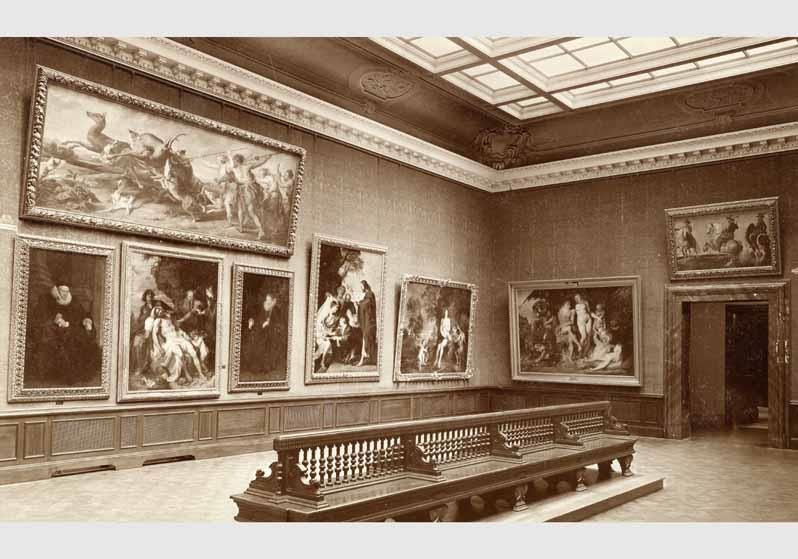 Aufstellung der Gemäldegalerie und der Skulpturensammlung im Kaiser-Friedrich-Museum, Raum 63, Gemälde von Rubens und van Dyck