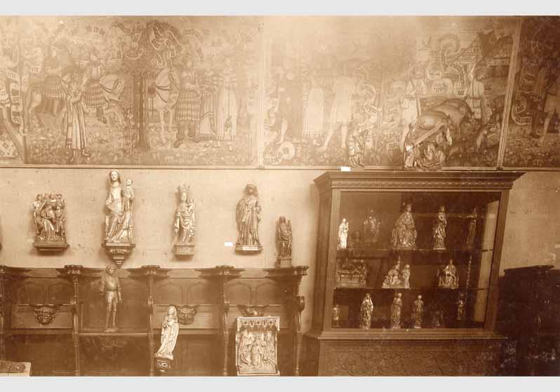 Aufstellung der Gemäldegalerie und der Skulpturensammlung im Kaiser-Friedrich-Museum, Raum 02, Sammlung James Simon, Zustand 1920 vor Fertigstellung