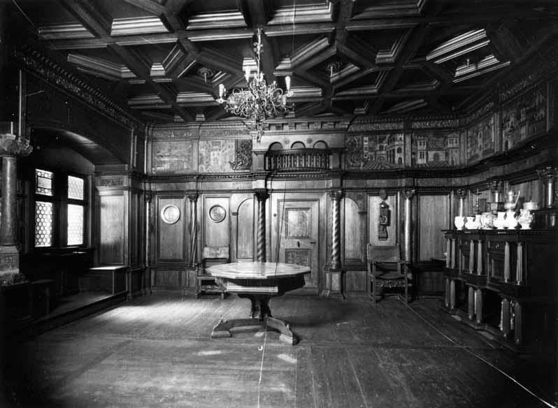 Aufstellung des Kunstgewerbemuseums im Berliner Stadtschloss, Raum 68, Zimmer aus Schloß Haldenstein von 1548