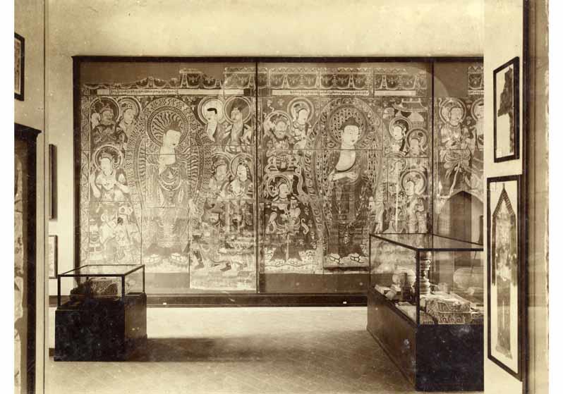 Blick in die Ausstellung des Museums für Völkerkunde, Turfan- und Gandharasammlung, Raum X "Jüngere türkische Epoche 750-1000 n. Chr."