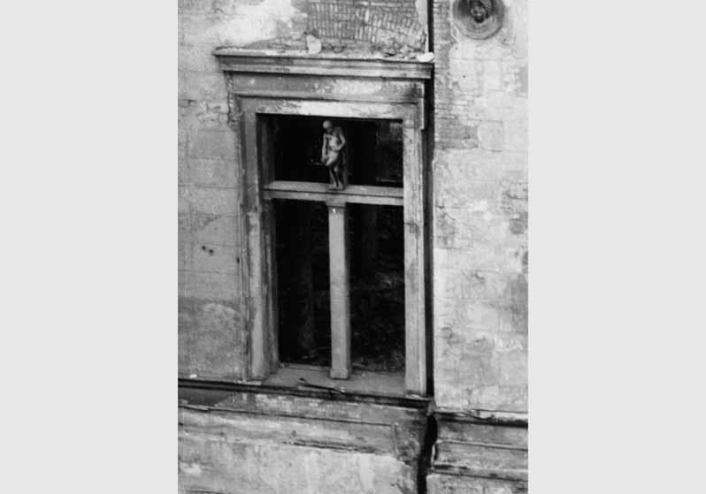 Fenster an der Fassade des Neuen Museums