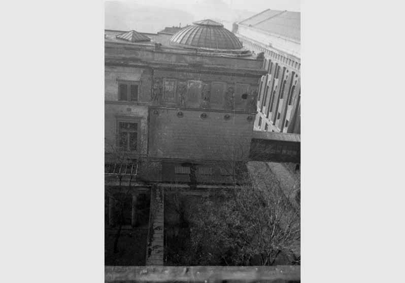 Blick auf das Dach des Neuen Museums