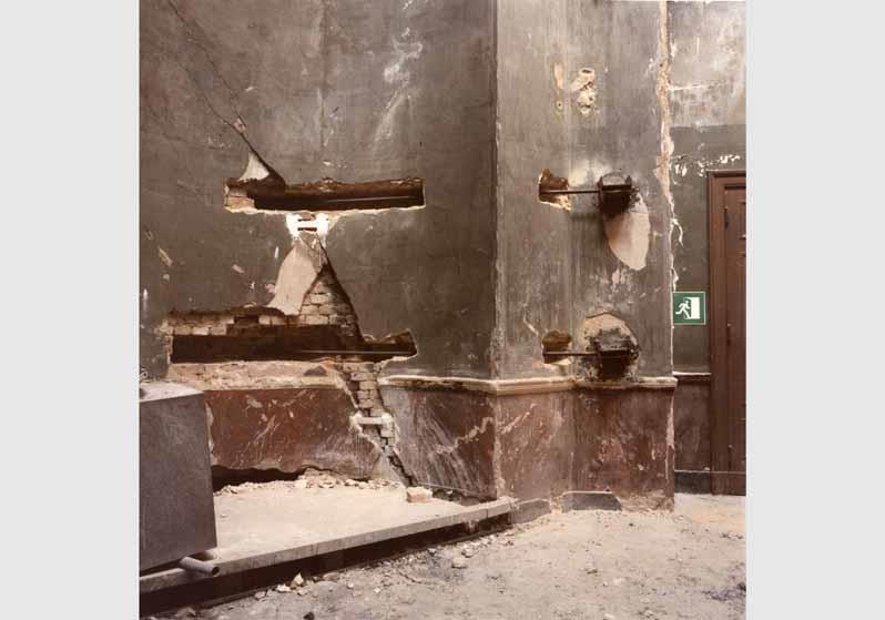 Bauarbeiten am Nordkuppelsaal des Neuen Museums