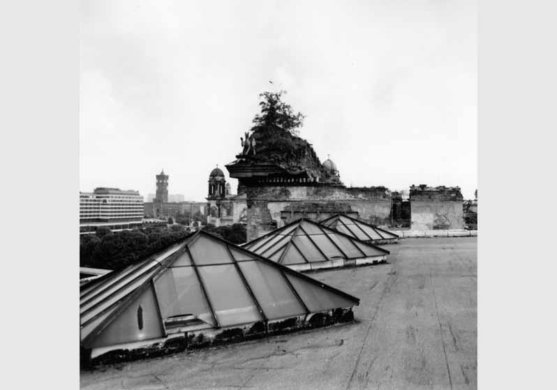 Blick auf das Dach des Neuen Museums