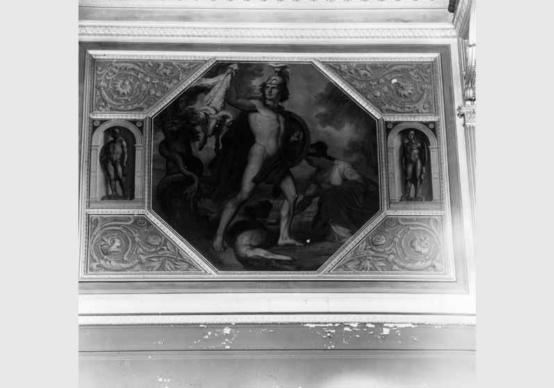 Blick auf das Wandgemälde "Iason und Medea" von August Kaselowsky im Niobidensaal im Neuen Museum