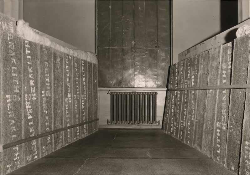Schutzmaßnahmen im Historischen Saal im Neuen Museum