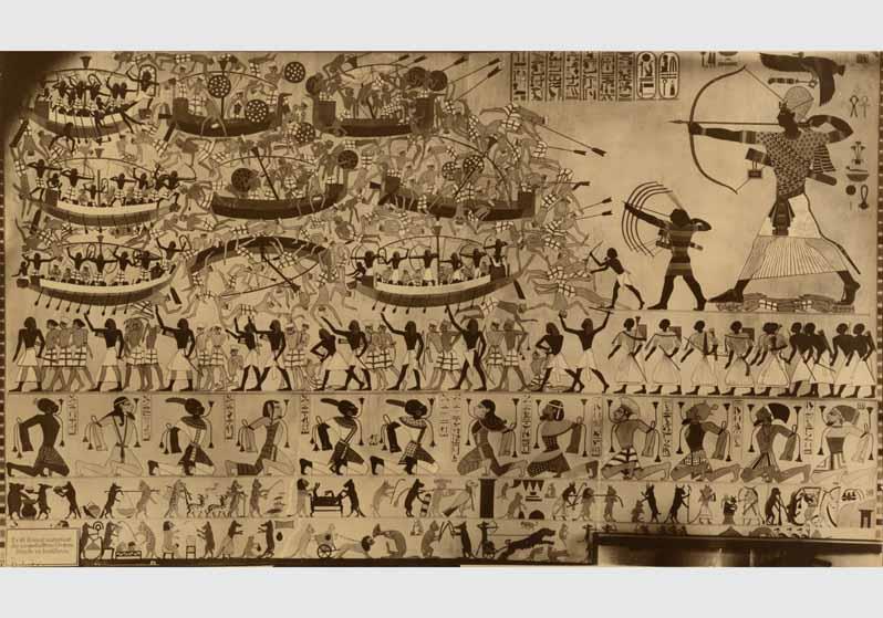 Wandmalerei im Historischen Saal im Neuen Museum