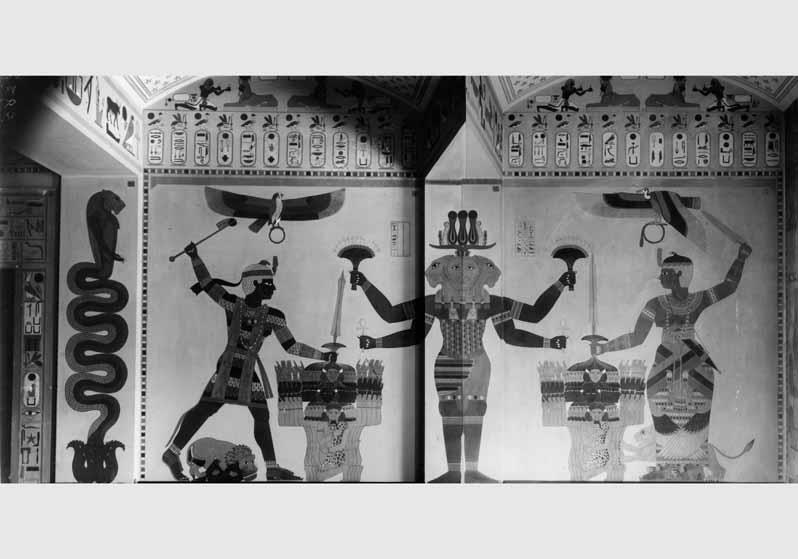 Wandmalerei im Historischen Saal im Neuen Museum