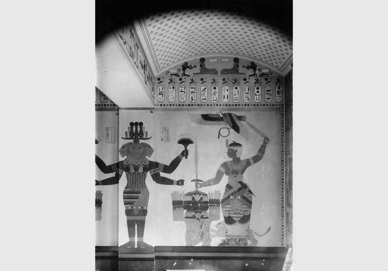 Wandmalerei im Historischen Saal im Neuen Museum