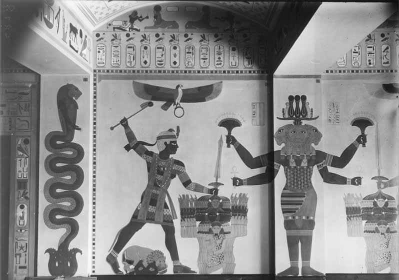 Wandmalerei im Historischen Saal im Neuen Museum
