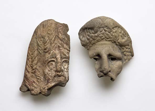 Theatermasken: Tragödienmaske (Herakles), Tragödienmaske (Heros oder alter König?)