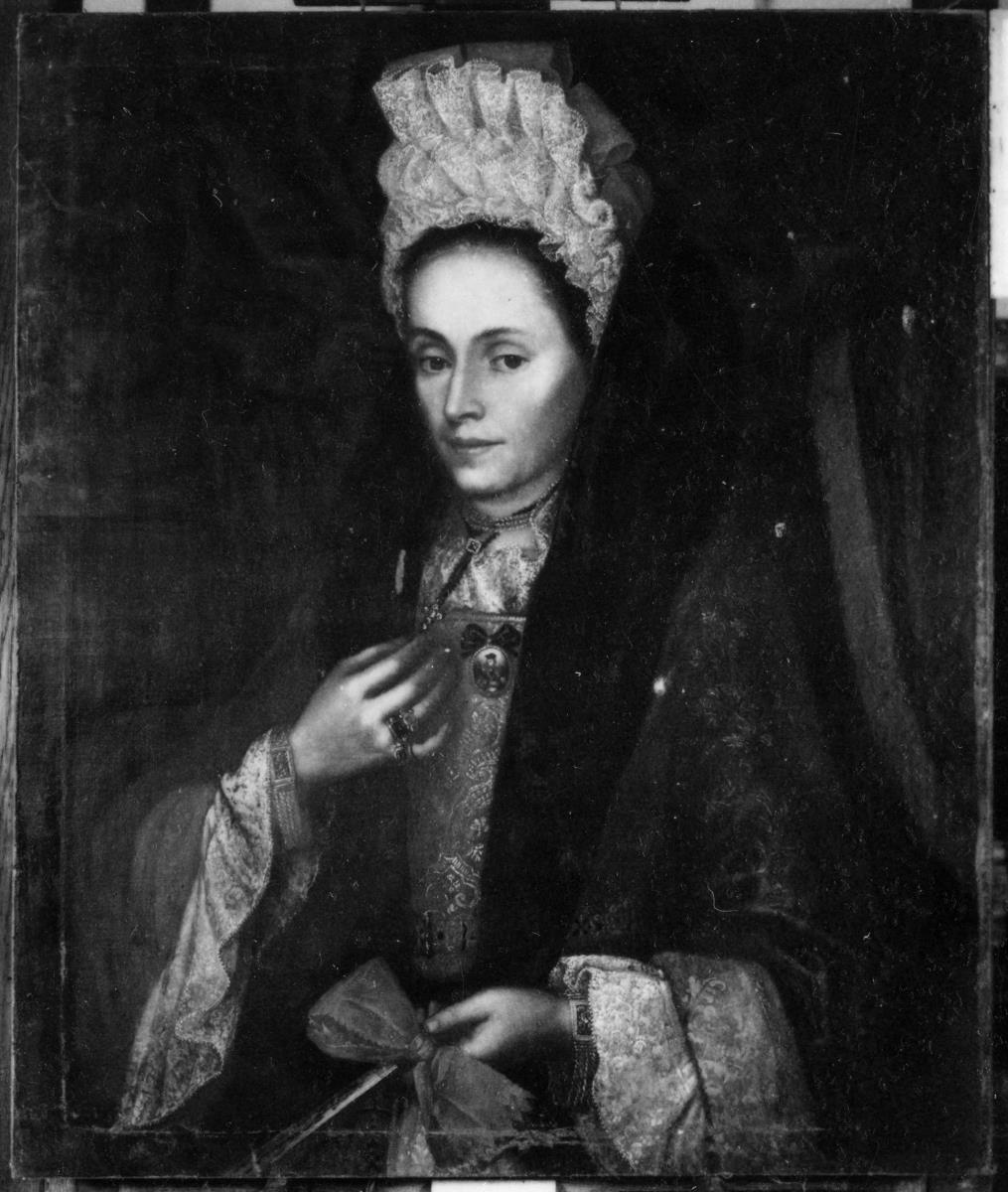 Porträt einer Frau in Manteau und Fontange