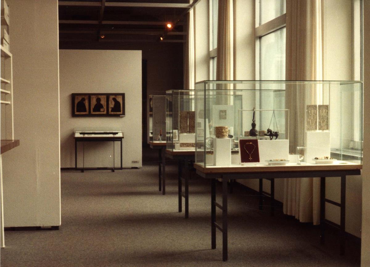 Blick in die Ausstellung der Skulpturensammlung und der Frühchristlich-Byzantinischen Sammlung im Museum Dahlem