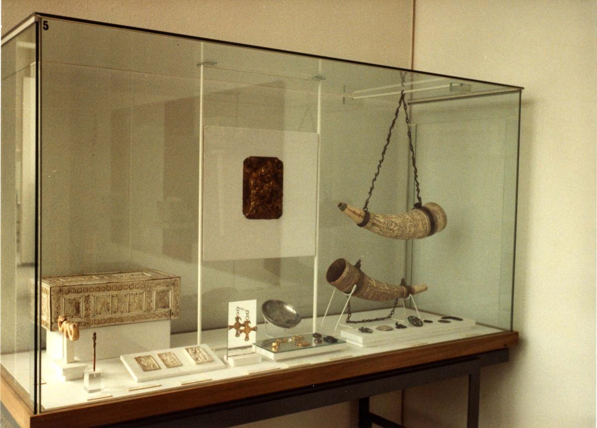 Blick in die Ausstellung der Skulpturensammlung und der Frühchristlich-Byzantinischen Sammlung im Museum Dahlem