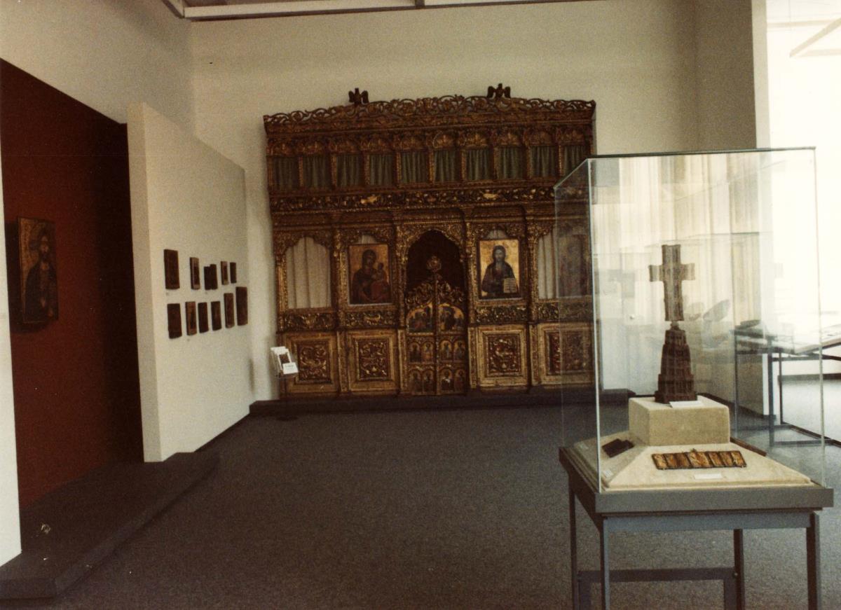Blick in die Ausstellung der Skulpturensammlung und der Frühchristlich-Byzantinischen Sammlung im Museum Dahlem