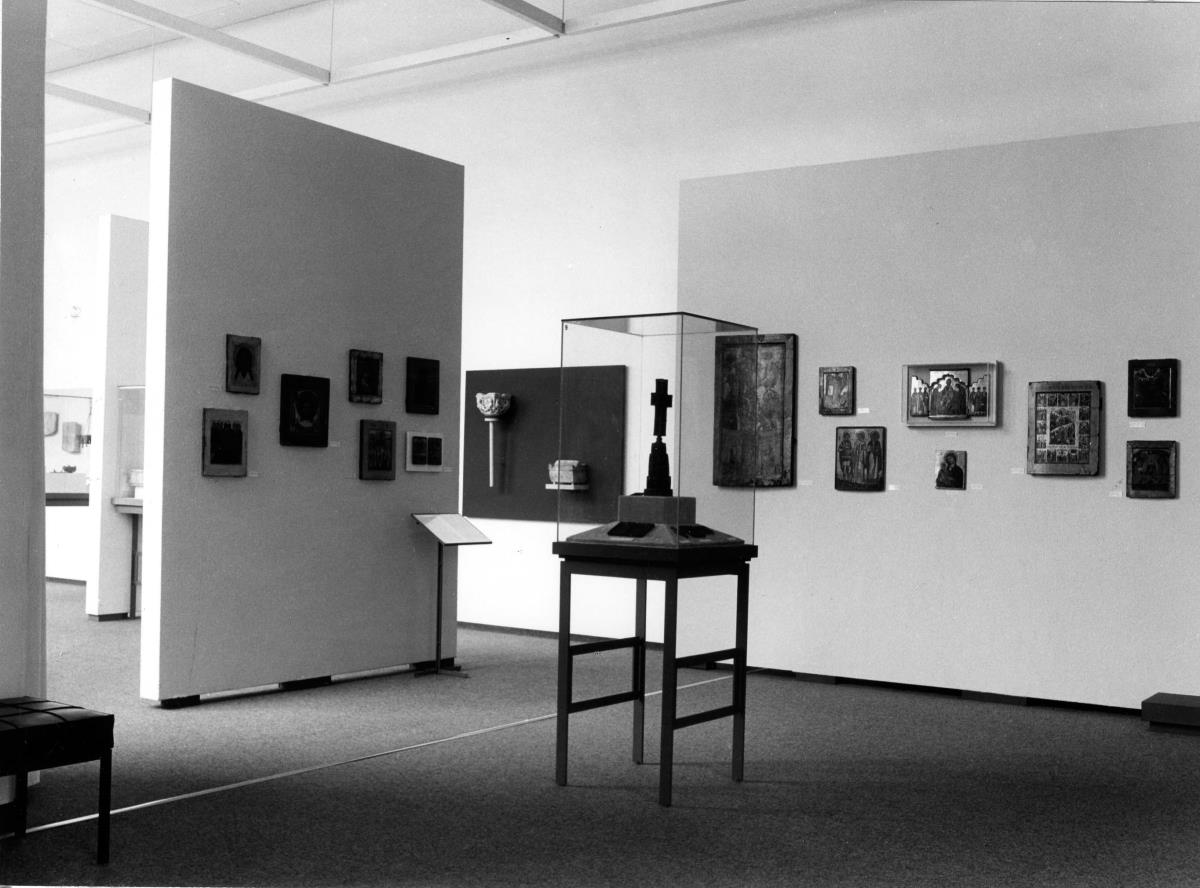 Blick in die Ausstellung der Skulpturensammlung und der Frühchristlich-Byzantinischen Sammlung im Museum Dahlem