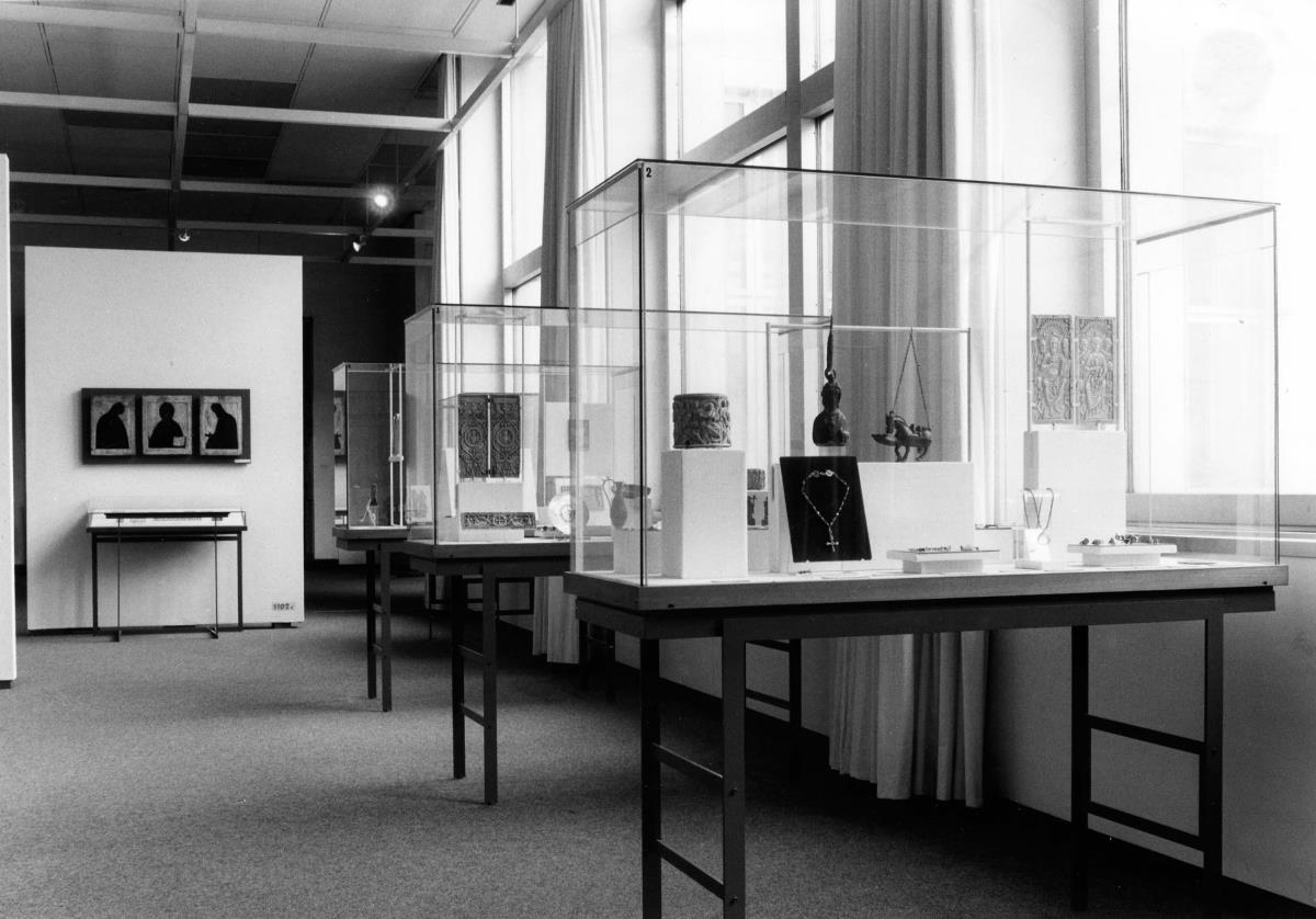 Blick in die Ausstellung der Skulpturensammlung und der Frühchristlich-Byzantinischen Sammlung im Museum Dahlem